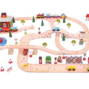 city road and railway set